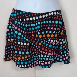 No Boundaries Black Polka Dot Swim Skirt Cover Size Small